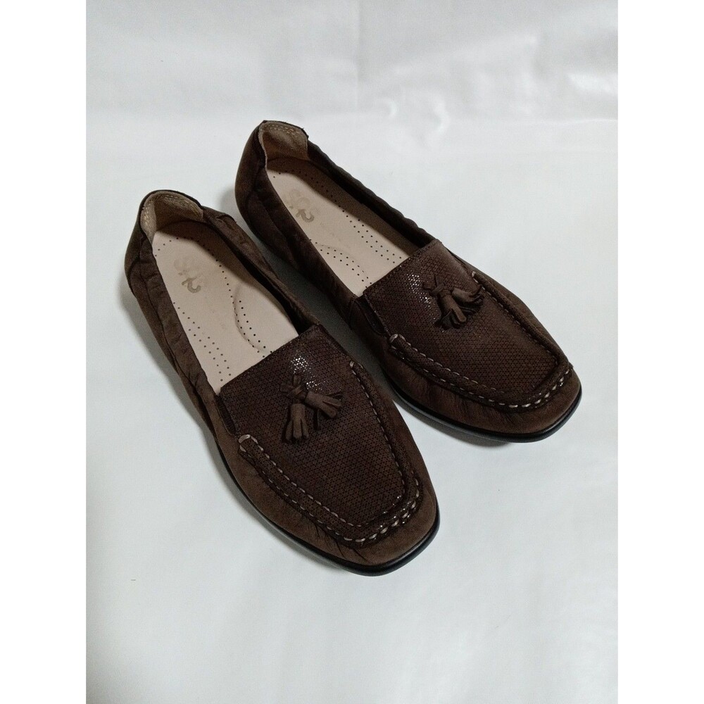 Women’s SAS Hope Slip On Brown Leather Tassel Comfort  Loafers 7.5 Shoe USA - Picture 8 of 14